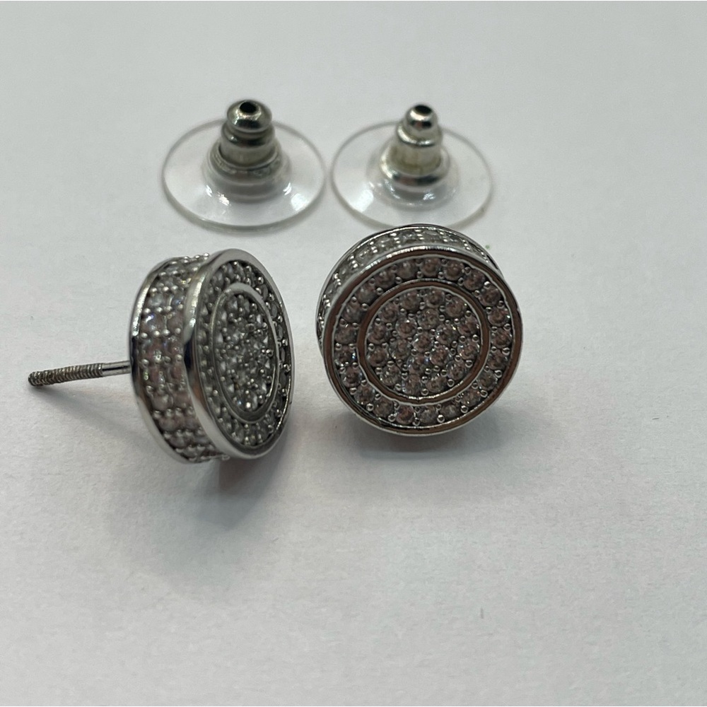 Round Austrian Crystal Earrings unisex - Picture 9 of 12